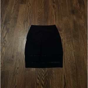 NWOT Alexander Wang Stretchy Black Mini Skirt with Cutouts
